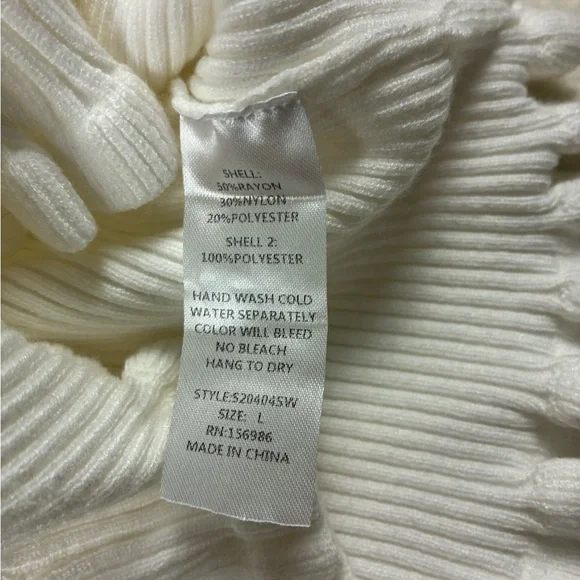 Idem Ditto White Grand Gesture Organza Crop Top Ribbed Women’s Sz Large New - Picture 5 of 7